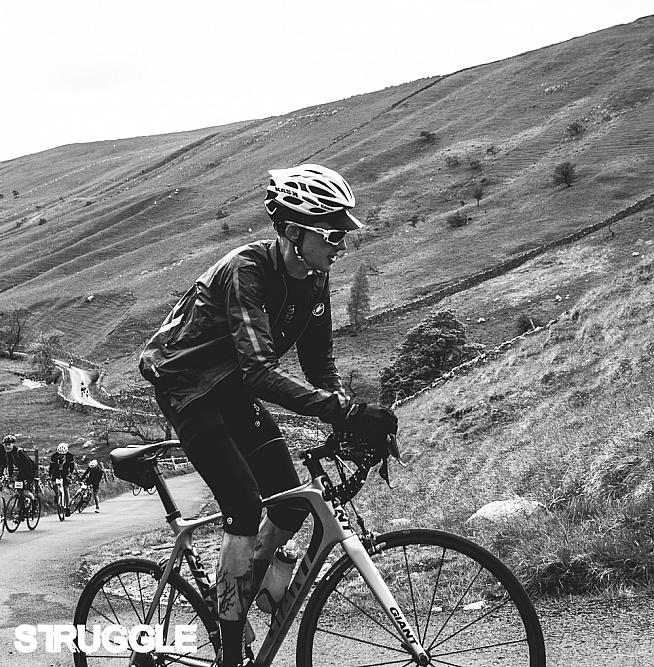 Sportive reporter Jim Cotton struggling (possibly) on the 2017 edition.