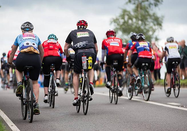 There were lots of charity jerseys on show. The event is a major fundraiser. Credit: RideLondon