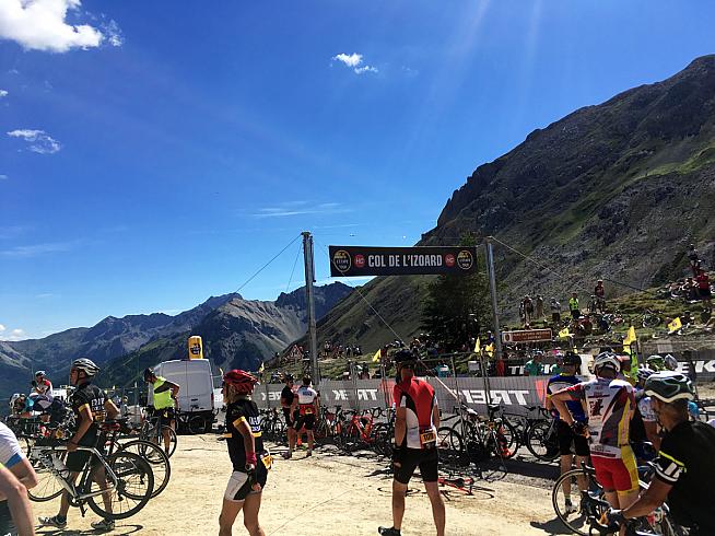 The summit of Col d'Izoard. Just 20km to go...