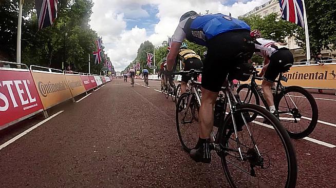 Head down for a sprint finish on The Mall.