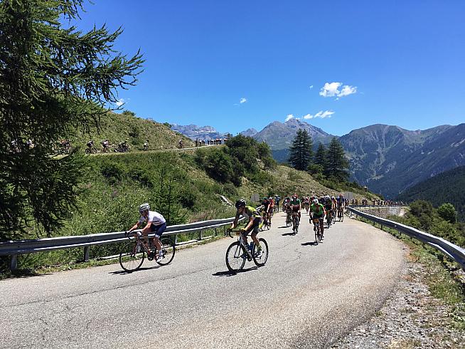 Winding our way up the Col de Vars.