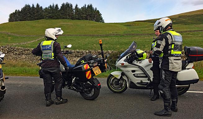 Moto marshals on this year's Tour O The Borders. Photo: OllyTownsend