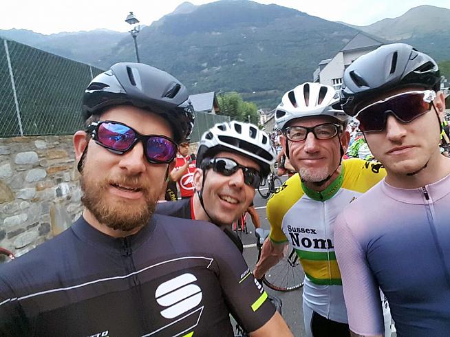 Team Tourmalet: L-R Kev Gary Dave and Ross. Photo: Kev Witton