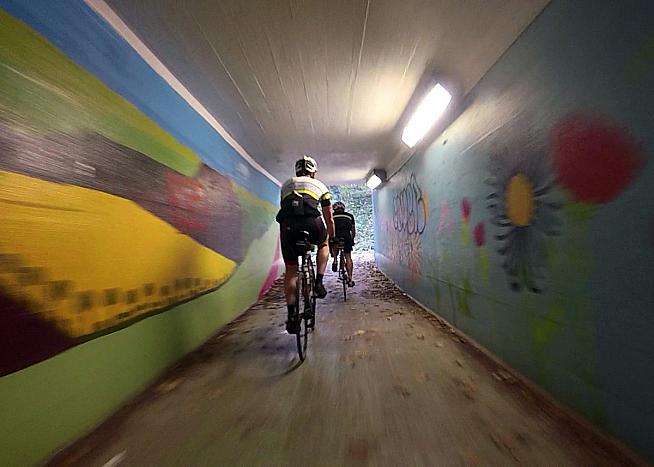 It's like Zwift but in real life! Dave takes the underground route to Box Hill.