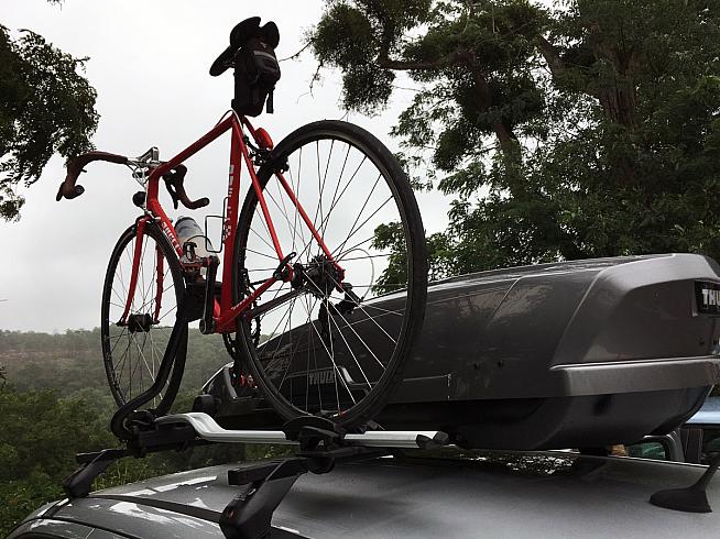 The Motion XT Sport is the narrowest in Thule's range - allowing for a bike carrier to be fitted alongside.