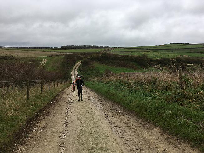 Chalk track is slippy like ice.