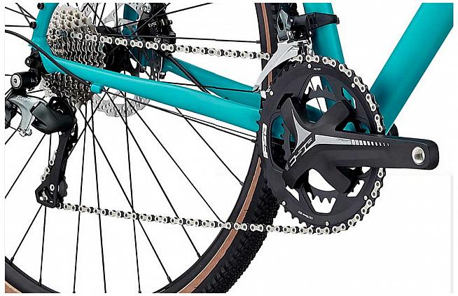 The Arkose 2 is specced with a 'cross-specific 48/32 chainset by FSA.