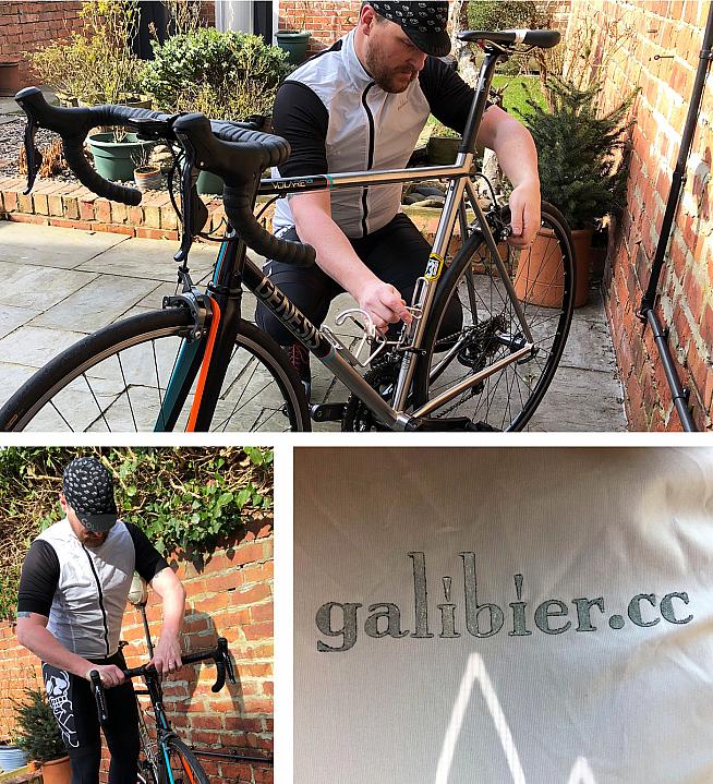 Ben doing some majestic pre-ride fettling in the VentUltra Gilet.