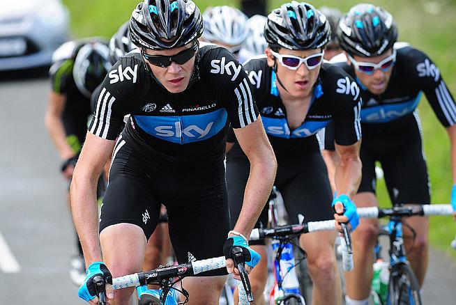 Cycling Ryalty? Team Sky tackle The Ryals climb on the 2011 national road race championships.