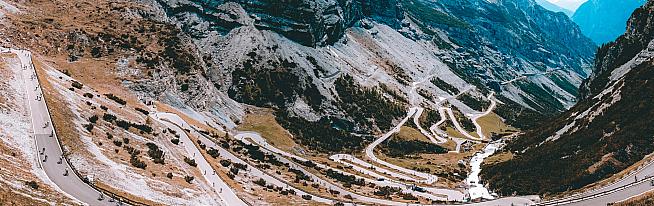 Birthday treat: the hairpins of the Stelvio.