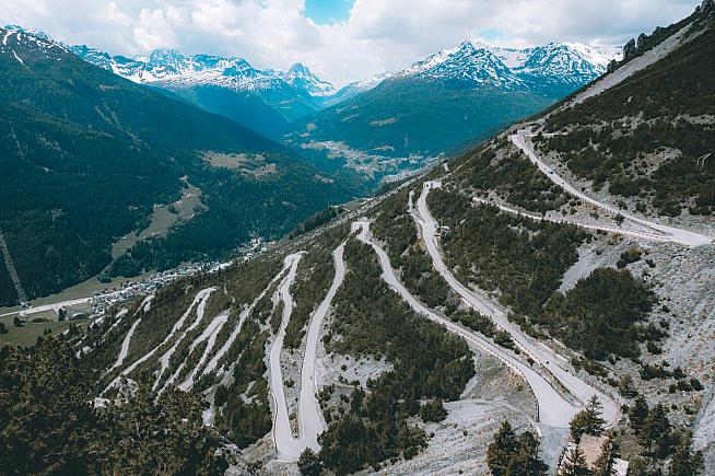 The 48 hairpins of the Passo dello Stelvio await cyclists on one of Italy's most popular granfondos.