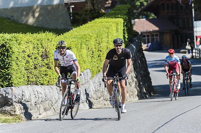 Gaimon and Cancellara prepare to duke it out on the Col du Pillon. Phil Gale / Emmie Collinge