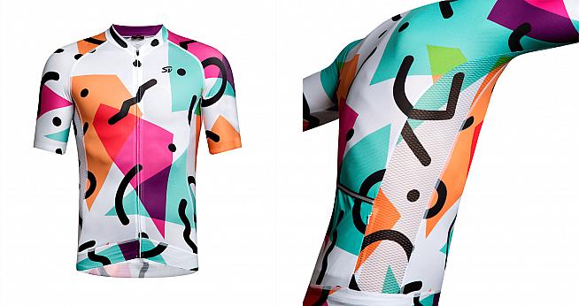 multi coloured cycling jersey