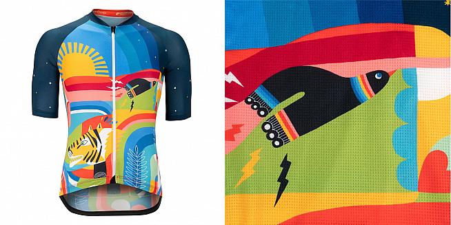 Colourful hot sale cycling jersey