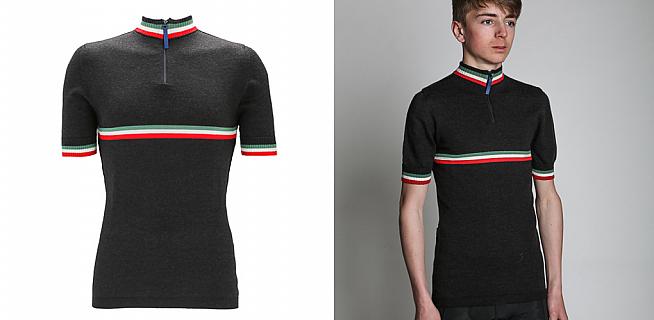 retro merino cycling jersey