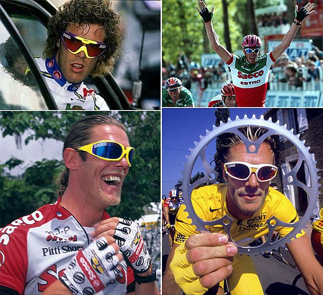 ...and cyclists looked like WWF stars.