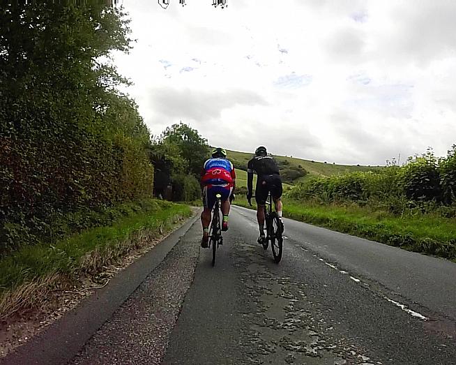 Approaching Ditchling Beacon - testing ground for Orro bikes and locals' legs alike.