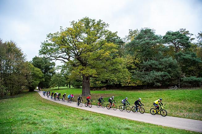 Red Bull Timelaps challenges riders to complete the most laps of the Windsor Great Park circuit. Photo: Mark Roe