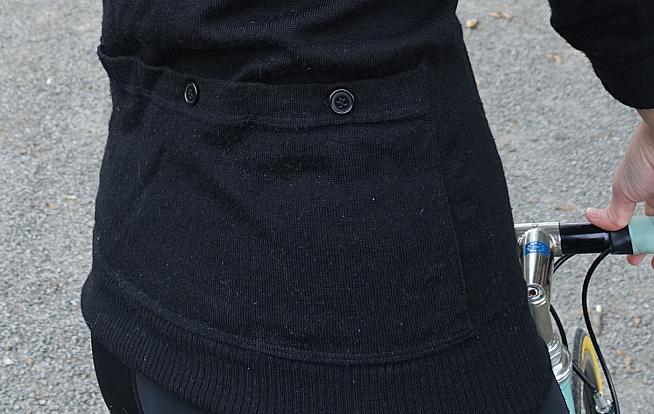 Three rear pockets with buttons help keep valuables secure.