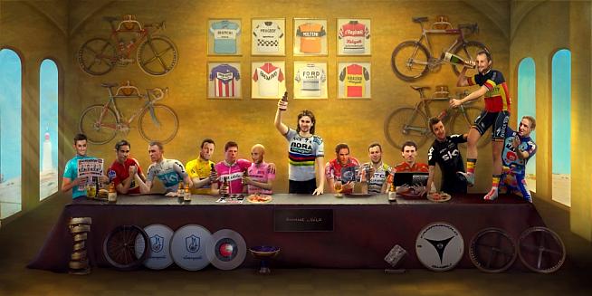 The Last Supper: Cycling Legends - prints available from Hommage au Velo.