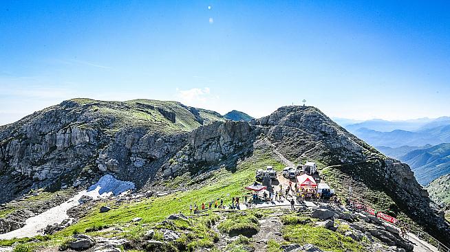 The highlight of the ride is an ascent of the Colle Fauniera and the Pantani monument at the summit.