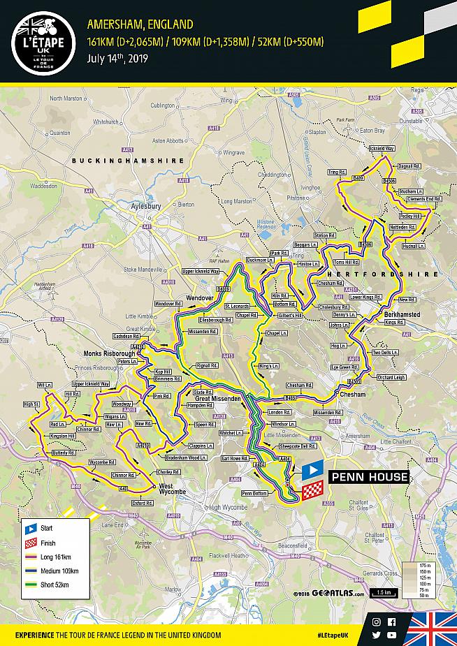 The route for this year's Etape UK.