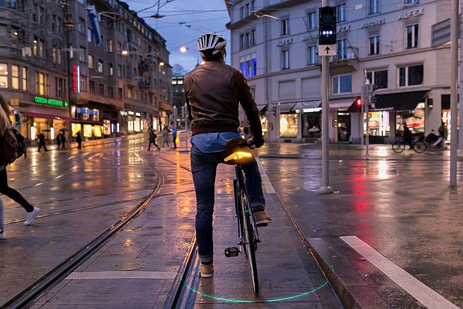 Front and rear indicators operated from the handlebars alert other road users.