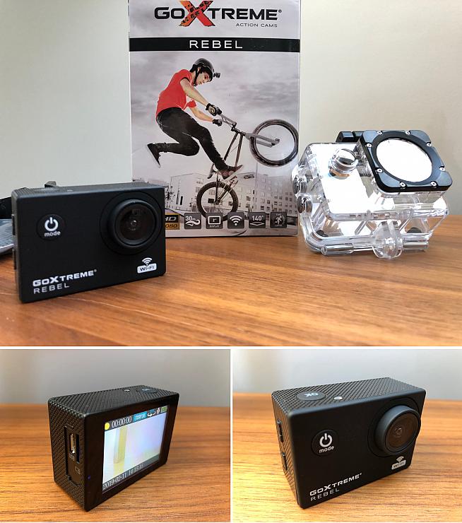 The GoXtreme Rebel is bundled with a waterproof case and mounts for all your action sport needs.