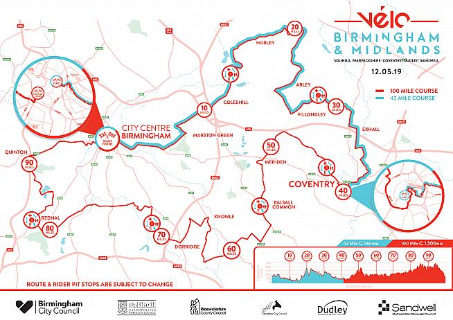 Velo Birmingham & Midlands now offers a 42-mile route alongside the 100-mile option.