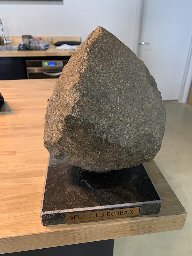 The Paris Roubaix trophy will have pride of place in Gilbert's house