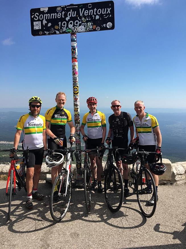 Dave and fellow Sussex Nomads at the summit. Image: Gary Jones