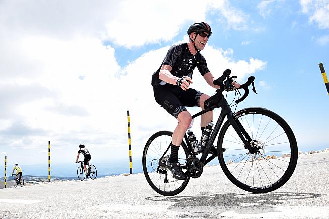 Sportive contributor Dave Chalk approaches the summit. Photo: Photoventoux.com