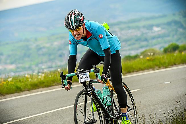 Mark Travers and Pantani edition Bianchi Specialissima training for the Everesting challenge.