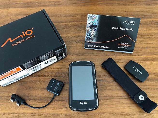 The Cyclo 405 comes bundled with a heart rate monitor and cadence sensor - and loaded with full European maps.