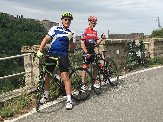Antonello and Massimo stop for a breather.
