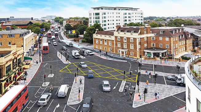 CGI rendering of proposed improvements to Kew Bridge. Image: TfL