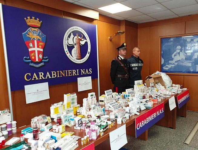 Some of the illegal steroids and drugs seized by Italian police