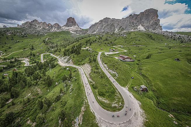 Passo Giau was among the climbs on this year's Haute Route Dolomites. Match the elevation to win a trip next year.