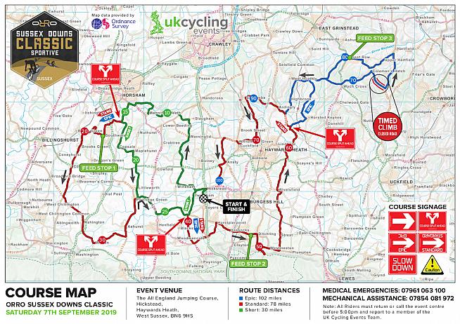 The Orro Sussex Downs Classic takes in a leg-busting selection of the two counties' lumpiest lanes.