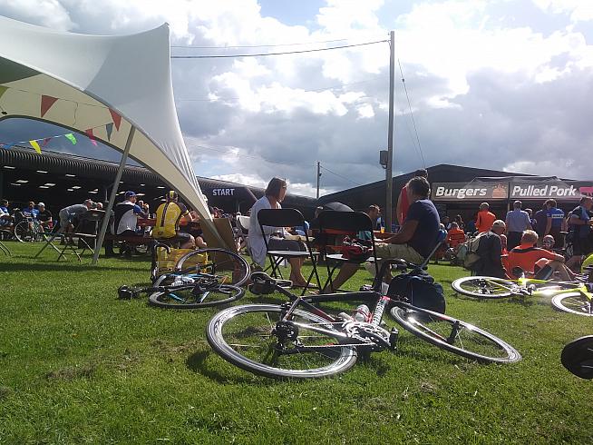 Live music food and beers welcomed riders back at event HQ.