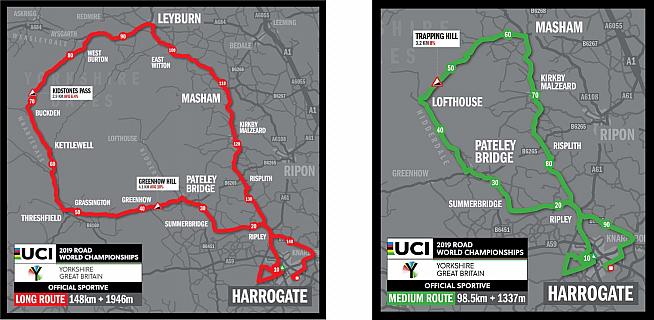 Long and medium routes on the official World Championships Sportive.