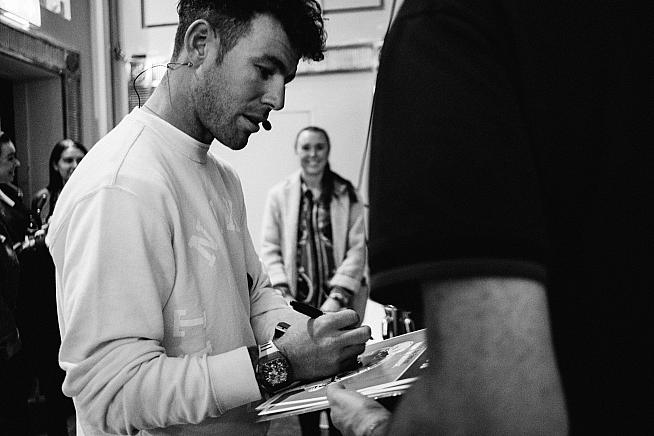 The ever popular 'Manx Missile' Mark Cavendish mingling with visitors. Sean Hardy  Rouleur Classic LDN