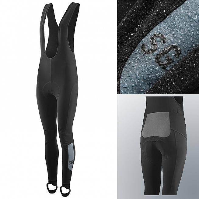 The full length tights offer protection from wind and rain in longer rides.