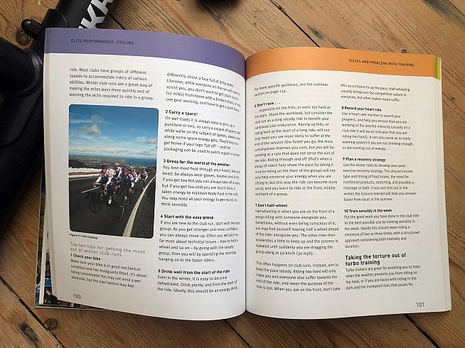 It's not all about the turbo trainer - the book includes tips for new club cyclists too.