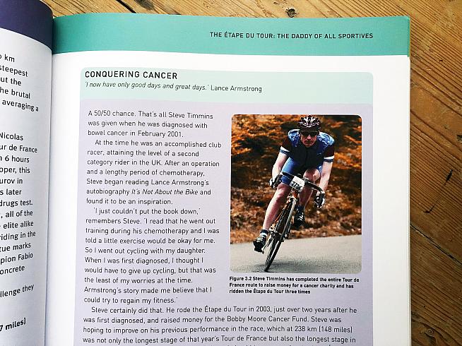 The book refers to well-known sportives throughout - with a focus on the Etape du Tour.