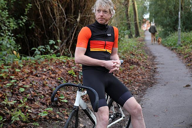 We set Eoghan free in the woods to test Stolen Goat's cycling kit. Photos by Peter Levenspiel.