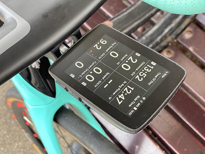 The Karoo pairs easily to your power meter and heart rate monitor to display metrics while you ride.