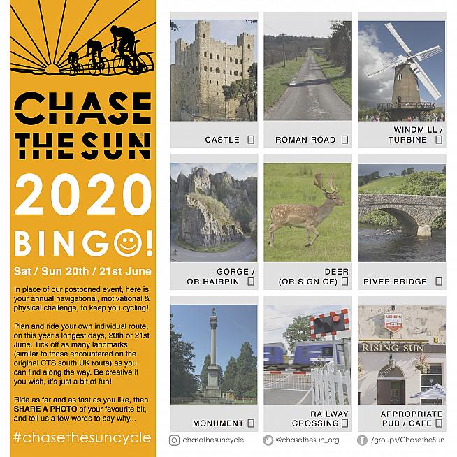 Click the image to download your own Chase The Sun Bingo card.