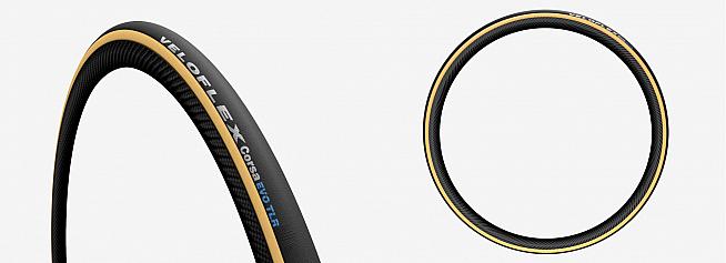 The Corsa EVO features a 320TPI casing and is available in clincher or tubeless versions.