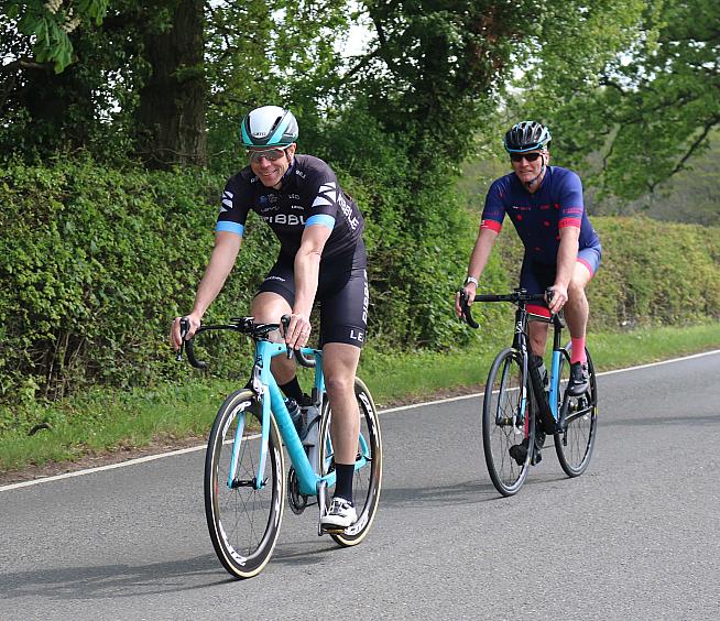 Ribble CEO Andy Smallwood with Geoff Thomas.